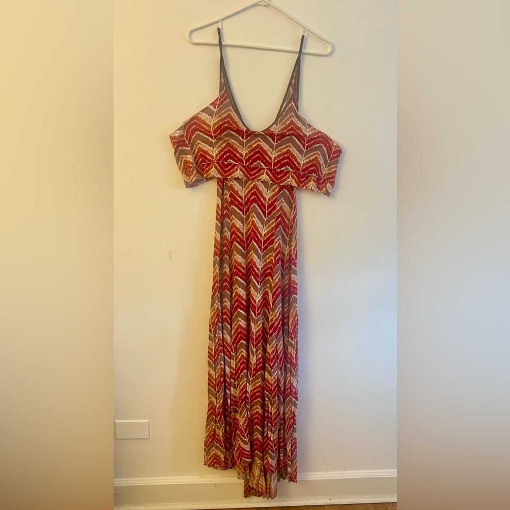Chevron Patterned Maxi Dress